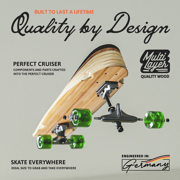 Planche à Roulettes Vierge En Bois - 43 X 13 Cm, à Customiser | Pour Graffiti, Peinture, DIY | Deck Skate Brut Pour Adolescents