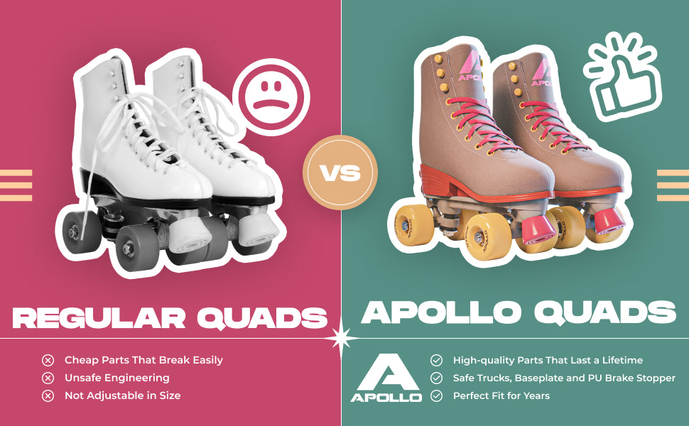 APOLLO Roller Skates Women & Girls - Funky – Apollo Pro Sports