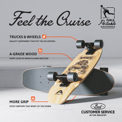 Apollo Cruiser Skateboards - Midi Cruiser Longboard - Surf