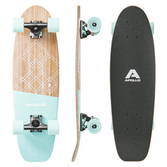 Apollo Vintage Mini Cruiser Skateboard for Children, Complete